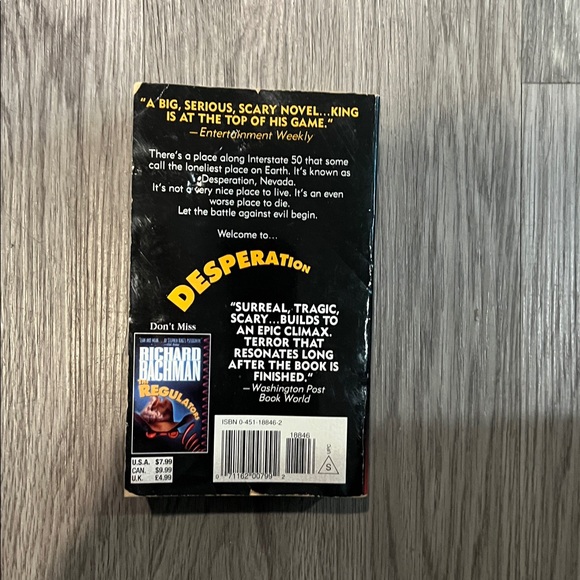 Stephen King 'Desperation' Paperback Book - Picture 2 of 2